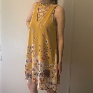Yellow floral dress
